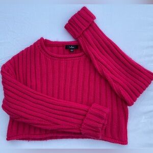 Lulu's Pink Ribbed Sweater